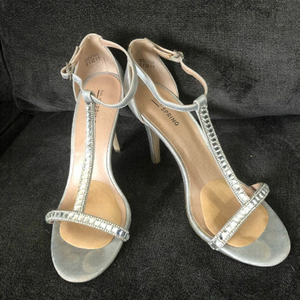 call It Spring Size 9 Silver Rhinestone Stilettos